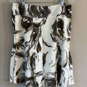 Coldwater Creek Olive Floral Skirt